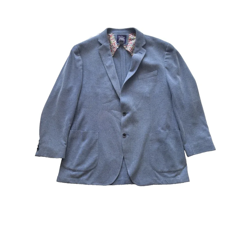The Savile Row Company London Blazer Mens XL Blue Luxury Sport Coat Jacket